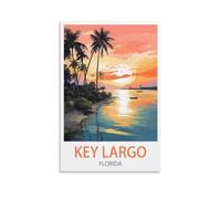 Puzzles stimulants, Affiches de Key Largo, Floride - Impossible, Difficile, Amusant - Puzzles de 1000 pièces pour Adultes 50x70cm