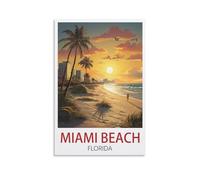 Puzzles stimulants, Affiches de Miami Beach en Floride, Puzzles de 1000 pièces impossibles, Difficiles et Amusants pour Adultes, 38 x 26 cm