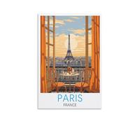 Puzzles stimulants, Affiches de Paris, France - Impossible, Difficile, Amusant - Puzzle de 1000 pièces pour Adultes (26 x 38 cm)