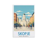 Puzzles stimulants, Skopje, Macédoine du Nord. Puzzles de 1000 pièces, impossibles, Difficiles et Amusants, pour Adultes, 50 x 70 cm.