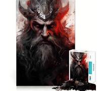 Puzzles sur la mythologie Viking 1000 pièces à reconstituer,Jeu Amusant et sans bavures,pièces nettes et découpées,Jeu Portable et idéal pour Les Voyages (38x26cm)