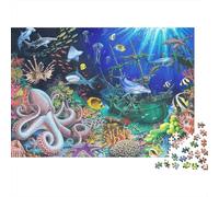Puzzles sur Le Monde sous-Marin, adaptés aux Filles et aux garçons, très intéressants et Difficiles, 1 000 pièces (75 x 50 cm)