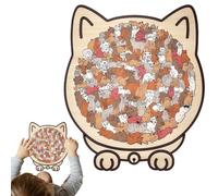 Puzzles sur Le Thème des Chats - 135 pièces Jeux Éducatifs,Puzzles en Bois pour L Éducation Et La Décoration,pour Les Garçons, Les Filles, Les d'Âge Préscolaire et Les