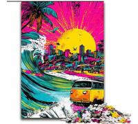 Puzzles Surf Graffiti pour Adolescents 1000 pièces, Jouets éducatifs et éducatifs, Jeux familiaux avec Affiche et fiche de Questions (50x75cm)