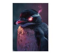 Puzzles Surreal Penguin Glowing Puzzles pour Adultes, Jouets Anti-Stress, Modèles À Assembler, Parfaits comme Cadeaux pour Toute La Famille 52x38cm/1000pcs