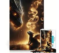 Puzzles Tairn et Andarna pour Adultes, 1000 pièces, Jeu de réflexion, apaisement de l'esprit, Collection Clear Cut Art 38x26cm