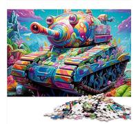 Puzzles Tanks colorés pour Adultes Le Puzzle de 1000 Grandes pièces pour Adultes est idéal comme Cadeau Une œuvre d'art 1000 pièces (26x38 cm)