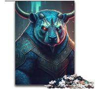Puzzles Taureau et Ours Blindés pour Adultes et Adolescents 2000 Pièces, Jouets Addictifs pour la Décoration de la Maison (70x100cm)