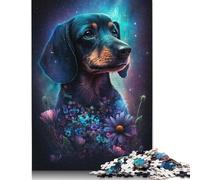 Puzzles Teckel Animal de l'espace 1000 pièces Puzzle pour Adultes Puzzles impossibles Jouets en Bois Puzzle Jeu Stimulant 1000 pièces (75x50cm)