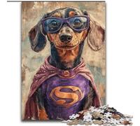 Puzzles Teckel Héros 1000 pièces pour Adultes, à partir de 14 Ans, Jeux Amusants, activités à la Maison, Cadeaux d'anniversaire, Cadeaux de Voyage (26x38cm)