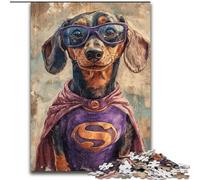 Puzzles Teckel Héros pour Adultes et Ados 1000 Pièces, Jeu de Famille Stimulant et Interaction Parent-Enfant (50x75cm)