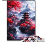 Puzzles Temples Japonais pour Adultes et Adolescents 2000 pièces, Jeu Stimulant et Jeu Familial, Cadeau d'anniversaire, décoration Murale 70x100cm