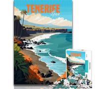 Puzzles Tenerife Espagne 1000 pièces pour Adolescents, Vacances à la Maison, tuez Le Temps, Chaque pièce est Unique - Jeu Familial Stimulant et Amusant 75x50cm