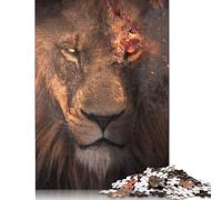 Puzzles Terminator Lion 1000 pièces en Bois pour Adultes et Adolescents, Jeu Familial, Cadeaux de Noël, 1000 pièces (75 x 50 cm)