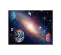 Puzzles，Terre, Lune, Espace et système Solaire，en Papier Photo, Décoration De La Maison Moderne pour Salon Bureau-1000 Pièces（50x70cm）-O50