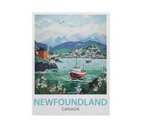 Puzzles，Terre-Neuve Canada，Adultes Puzzle en Bois, Décoration De La Maison Moderne pour Le Salon-1000 Pièces（75x50cm）-EU94