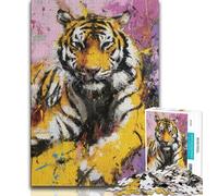 Puzzles Tiger Art 1000 pièces pour Adultes à partir de 14 Ans Jeu Impossible pour Adultes et Adolescents (26x38cm)