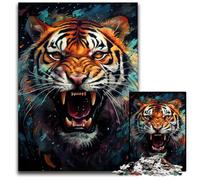Puzzles Tiger_Spirit_colorf 1000 pièces pour Adultes Puzzles en Papier pour Adultes activité familiale Bricolage décoration d'intérieur Cadeau de Vacances 1000 pièces (38x26cm)