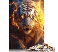 Puzzles Tigre à énergie puissante pour Adultes, 1 000 pièces, pour Adolescents de 12 Ans et Plus, Cadeaux de Noël, 1 000 pièces (75 x 50 cm)