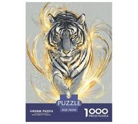 Puzzles Tigre Blanc Enfant Jouets Défi Divertissement Créatif Animauxs 1000 Pièces Qualité Premium Divertissement pour Adulte Adultes Et Enfants 70x50cm/1000pcs