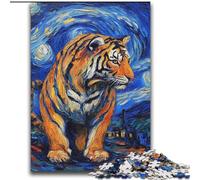 Puzzles Tigre Ciel Nocturne pour Adultes et Ados 2000 pièces, Jouets Éducatifs, Jeux Anti-Stress, Cadeaux d'anniversaire Uniques (70x100cm)