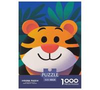 Puzzles Tigre créatif Classique Cadeau Famille Gifts for Family Animaux 1000 Pièces Décoration Murale pour Adultes Jeu Éducatif Challenge Toy 38x26cm/1000pcs