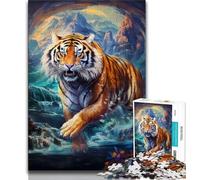Puzzles Tigres Animaux pour Adolescents 1000 Pièces, Jouets Éducatifs et Familiaux, Cadeau d'anniversaire, Cadeaux 38x26cm