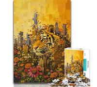 Puzzles Tigres Fantastiques 1000 Pièces pour Adolescents, Jeu Éducatif Difficile à Réaliser, Amusant et Humoristique pour Anniversaire (38x26cm)