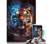 Puzzles Tigres Fantastiques 1000 Pièces pour Adultes et Adolescents, Jouets de Divertissement Familial Idéal comme Cadeau pour Toute la Famille 26x38cm