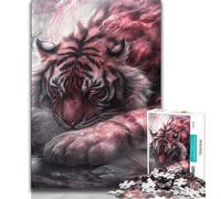Puzzles Tigres Fantastiques pour Adolescents, Jeu de Puzzles Amusants et Relevants, Chaque Pièce Est Unique - Jeu Familial Amusant et Relevant (38x26cm)
