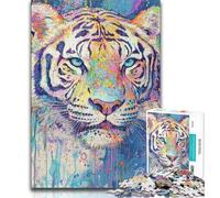 Puzzles Tigres Fantastiques pour Adultes et Adolescents, Puzzle 1000 pièces, Jeu de Jouets stimulants, Chaque pièce est Unique - Jeu Familial Stimulant et Amusant 38x26cm