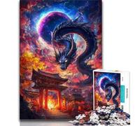 Puzzles Torii Gate Dragon 1000 pièces pour Adultes, Difficiles à compléter mais Amusants et Humoristiques, décoration d'intérieur et Cadeaux Uniques 38x26cm