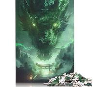 Puzzles Torii Gate Dragon Legend 1000 pièces pour Adultes, Jeu éducatif en Bois pour Enfants, Cadeau de Noël (75 x 50 cm)