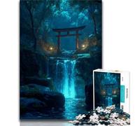 Puzzles Torii Gate mystérieux 1000 pièces pour Adolescents, Anti-Stress, Vacances à la Maison, avec Affiche et fiche de Questions Assorties (75x50cm)