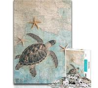 Puzzles Tortue Fantastique pour Adultes, Aidez Le Cerveau à Exercer des Jouets Addictifs pour Cultiver la Patience Interaction Parent-Enfant 38x26cm