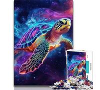 Puzzles Tortue Fantastique pour Adultes et Adolescents 1000 Pièces, Difficile à Compléter, mais Amusant et Humoristique avec Affiche et Fiche de Questions Assorties (38x26cm)