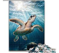 Puzzles Tortues de mer pour Adultes 1000 pièces, Jeu Stimulant et Jeu Familial, Collection d'artistes, Beaux-Arts pour Les 14 Ans et Plus (26x38cm)