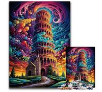 Puzzles Tour de Pise Italie 1000 pièces pour Adultes Puzzles stimulants Casse-tête DIY idéal pour Un Jeu Familial ou Un Cadeau décoratif 1000 pièces (38 x 26 cm)
