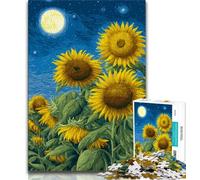 Puzzles Tournesol pour Adolescents, Difficiles à compléter mais Amusants et Humoristiques avec Une Affiche et Une Feuille de Questions correspondantes 50x75cm