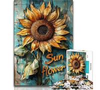 Puzzles Tournesol pour Adultes 1000 pièces, Aidez Le Cerveau à exercer des Jouets addictifs pour cultiver la Patience Une œuvre d'art (38x26cm)