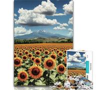 Puzzles Tournesol pour Adultes et Adolescents 1000 pièces, Jouets éducatifs et éducatifs, Jeux familiaux avec Affiche et fiche de Questions-réponses (38x26cm)