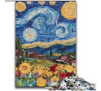 Puzzles Tournesols du Ciel Nocturne pour Adultes, Convient aux 14 Ans et Plus Amusement en Famille pour Toute la Famille 70x100cm