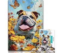 Puzzles Tournesols et Carlins pour Adultes (1000 pièces), Difficiles à réaliser, mais Amusants et Humoristiques, décoration d'intérieur et Cadeaux Uniques (50x75cm)