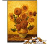 Puzzles Tournesols Van Gogh 1000 pièces pour Adolescents, Jouets addictifs et stimulants, Cadeaux d'anniversaire pour Les 14 Ans et Plus 26x38cm