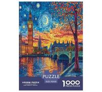 Puzzles Tower Bridge de Londres Classiques Jouets Défi Puzzle Divertissement Créatif Iconique 1000 Pièces Divertissement pour Adultes 70x50cm/1000pcs