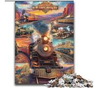 Puzzles Train Collage 2000 pièces pour Adultes et Adolescents, à partir de 14 Ans, Jeux de réflexion en Famille, Cadeaux d'anniversaire de Noël (70x100cm)