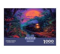 Puzzles Train De 1000 Pièces pour Adultes,Jungle de Fantasy Un Jeu De Dexérité Très Difficile Puzzle Jeu Éducatif Aux Défis 70x50cm/1000pcs