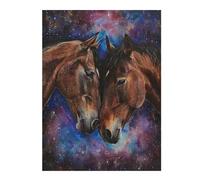 Puzzles Two Horses in Love Puzzles pour Adultes, Jouets Anti-Stress, Modèles À Assembler, Parfaits comme Cadeaux pour Toute La Famille 52x38cm/1000pcs