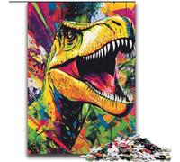 Puzzles Tyrannosaurus Rex Graffiti pour Adolescents, 2000 pièces, Anti-Stress, Vacances à la Maison, Interaction Parent-Enfant (70x100cm)
