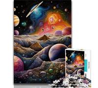 Puzzles Univers Colorés 1000 Pièces pour Adultes, Aidez Le Cerveau à Exercer des Jouets Addictifs pour Cultiver la Patience Une Œuvre d'art 38x26cm